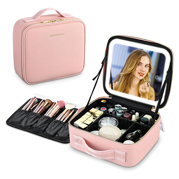 viaggio Porta pennelli per trucco Pennello cosmetico Supporto prodotti da  viaggio per donne cachi stoccaggio & Portafoglio